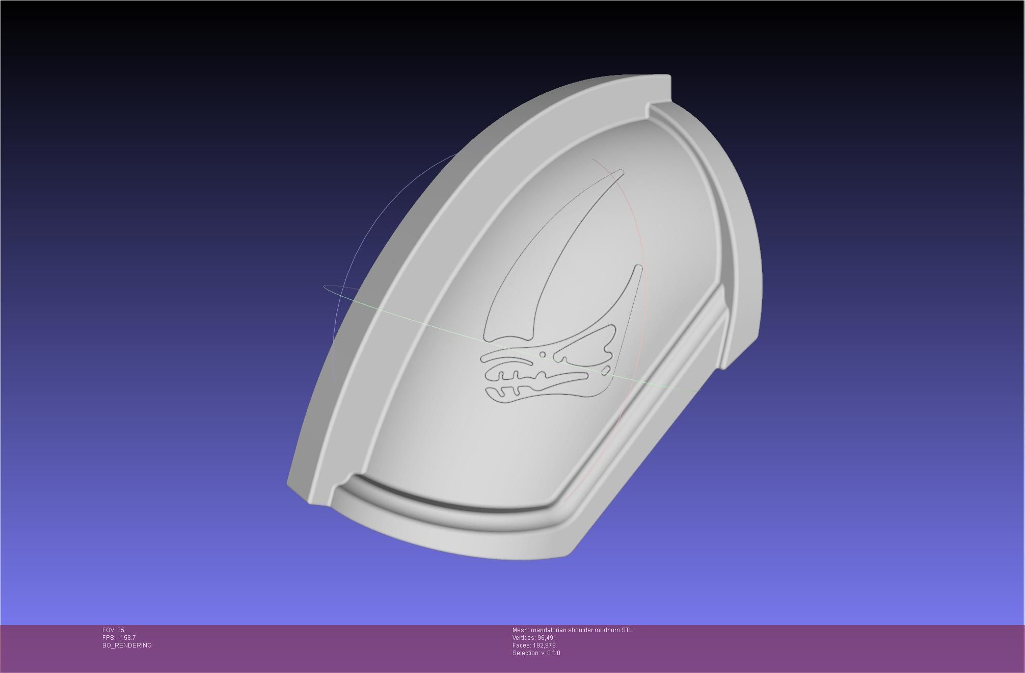 Mandalorian Beskar Shoulder Mudhorn Signet And Final Version 3D print model_101