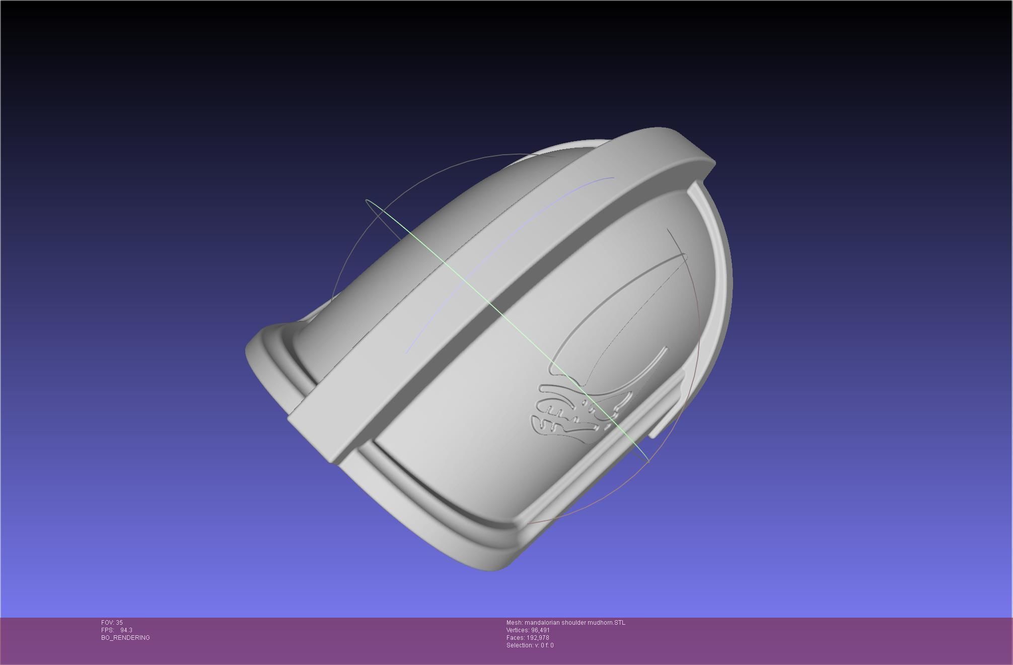 Mandalorian Beskar Shoulder Mudhorn Signet And Final Version 3D print model_86