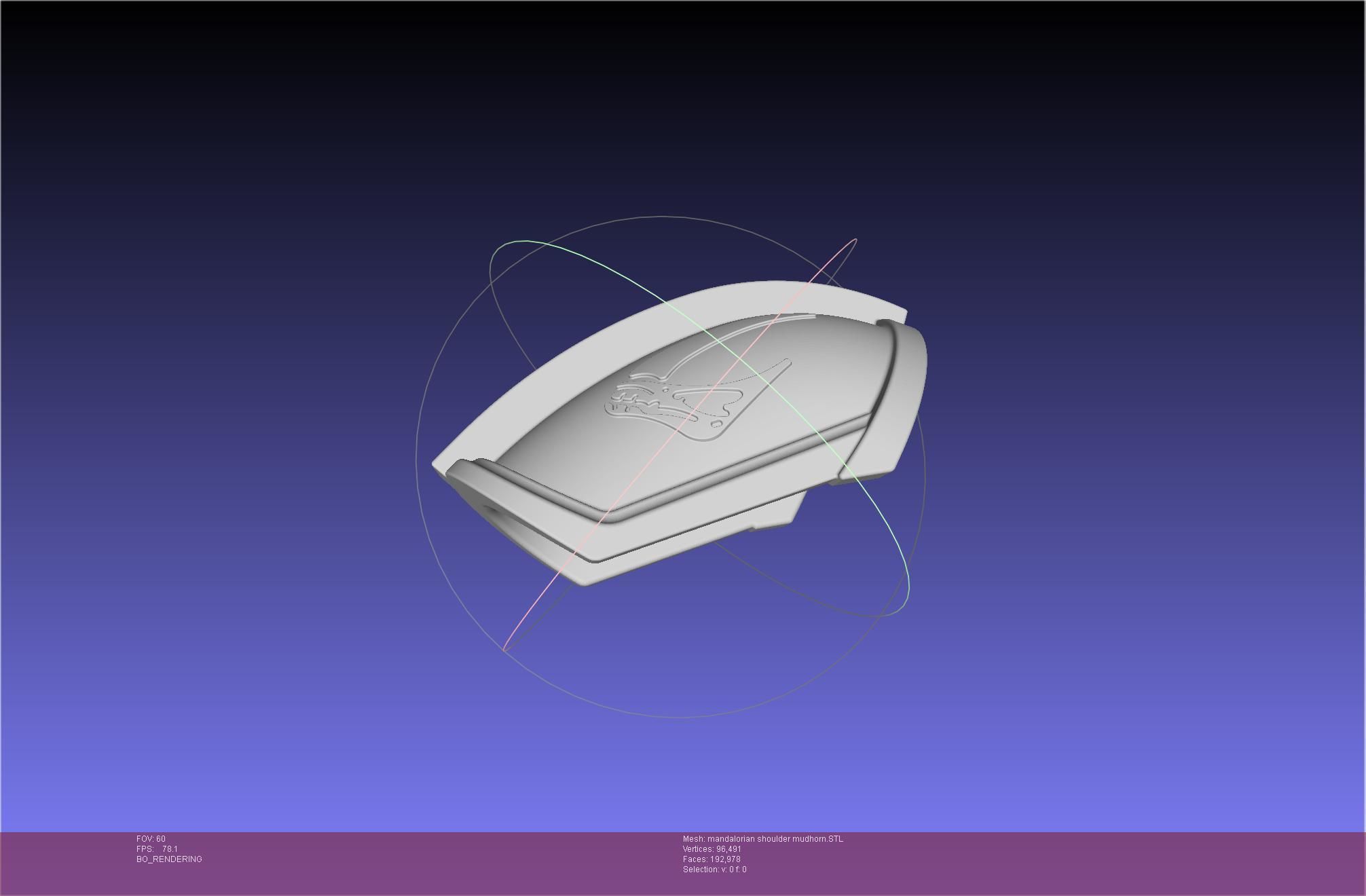 Mandalorian Beskar Shoulder Mudhorn Signet And Final Version 3D print model_6