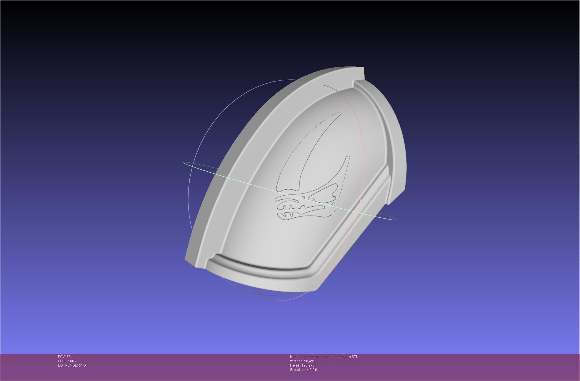 Mandalorian Beskar Shoulder Mudhorn Signet And Final Version 3D print model_102