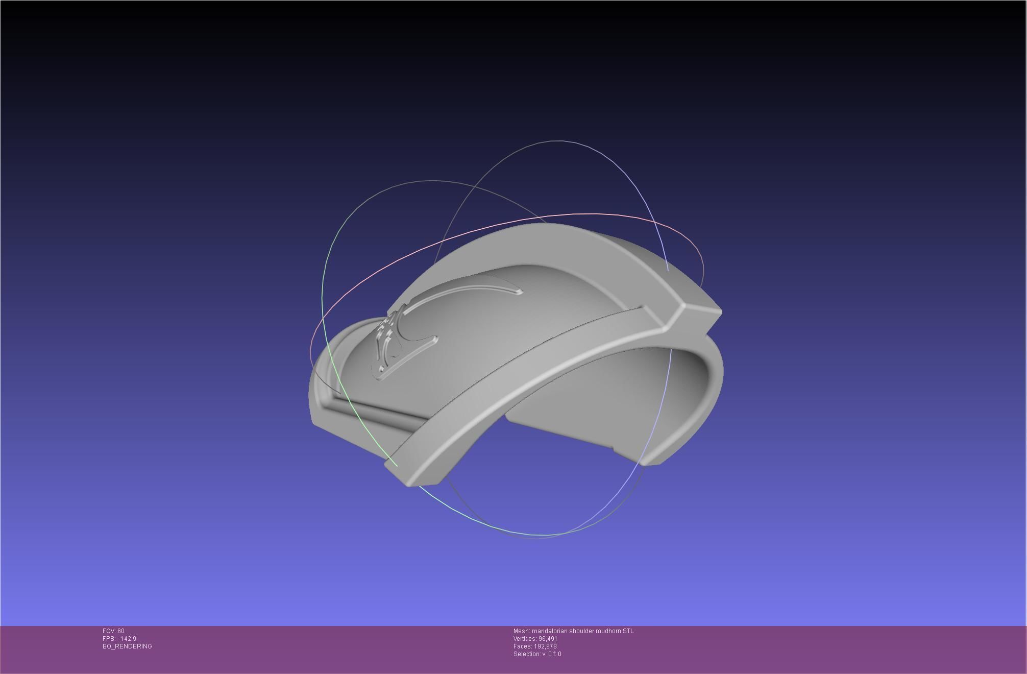 Mandalorian Beskar Shoulder Mudhorn Signet And Final Version 3D print model_138