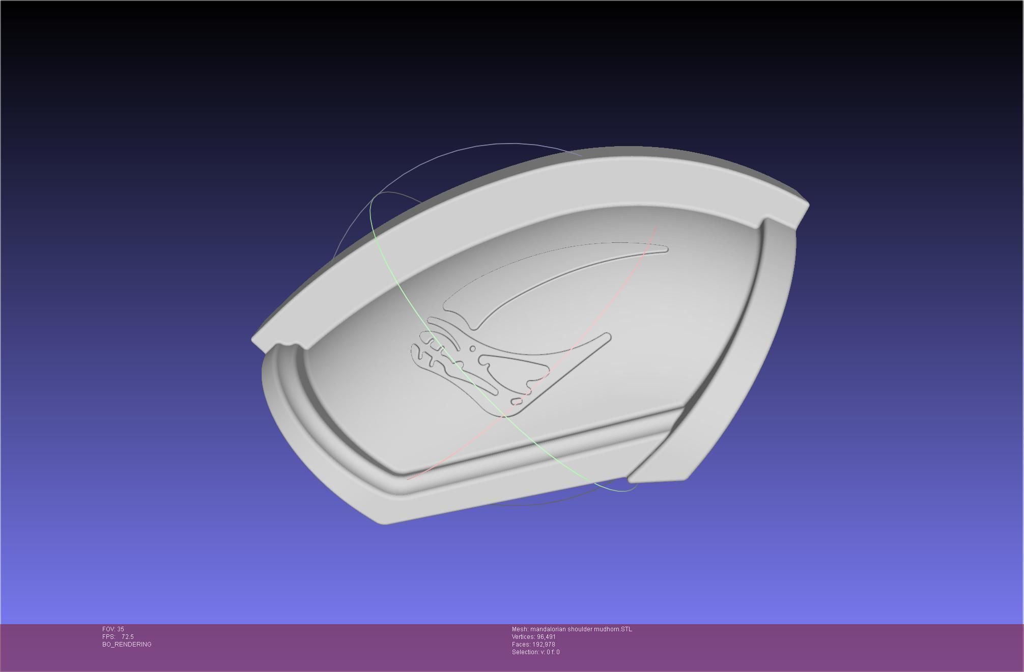 Mandalorian Beskar Shoulder Mudhorn Signet And Final Version 3D print model_82