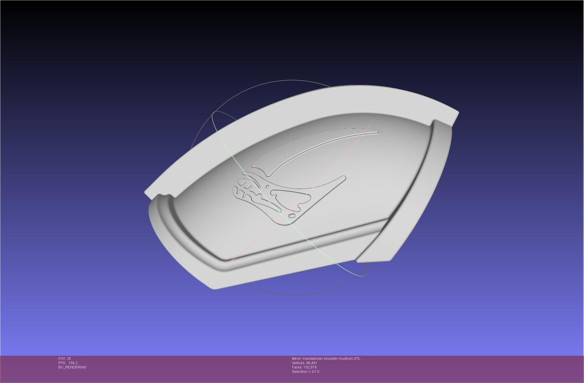 Mandalorian Beskar Shoulder Mudhorn Signet And Final Version 3D print model_84