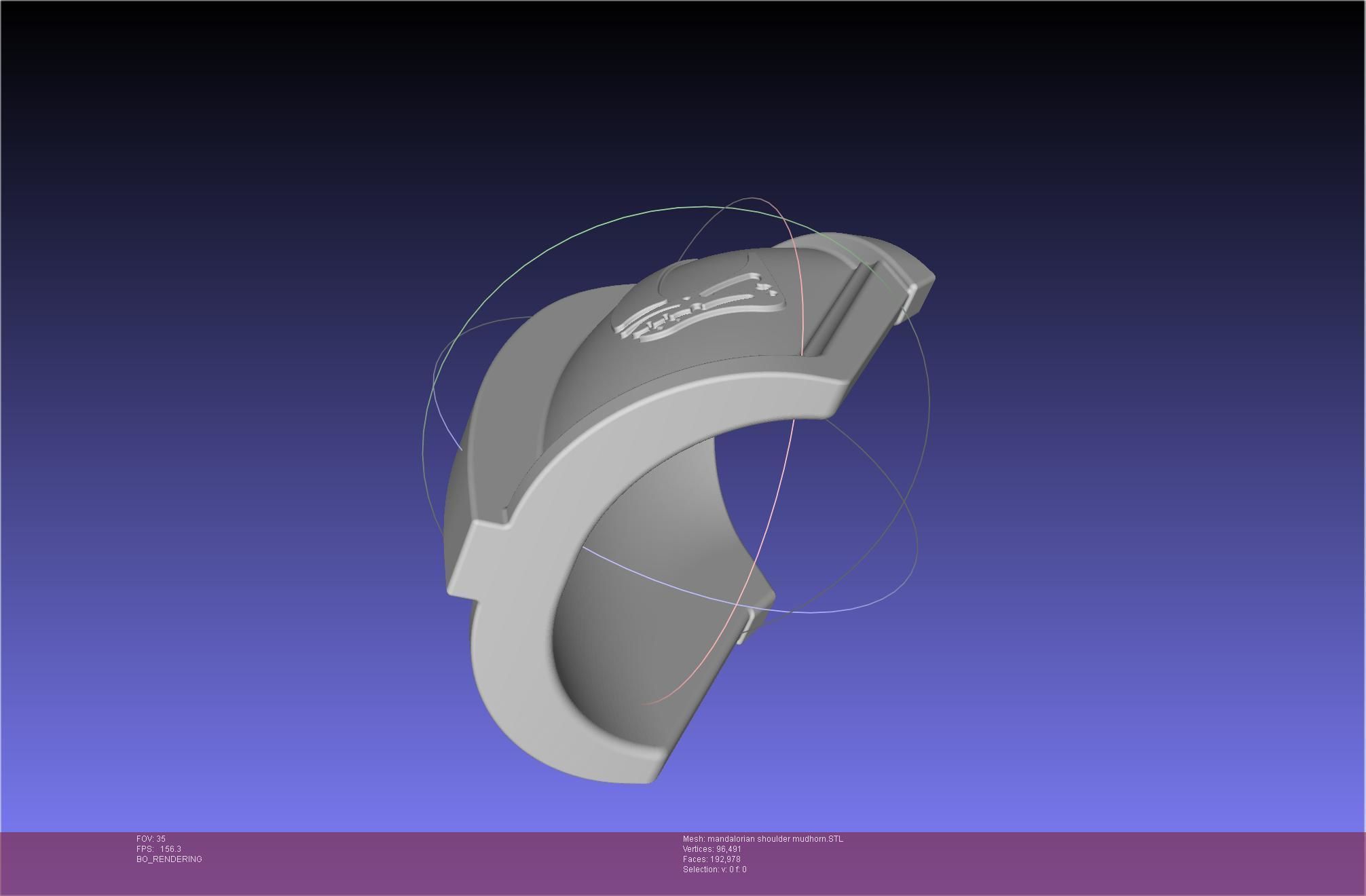 Mandalorian Beskar Shoulder Mudhorn Signet And Final Version 3D print model_92