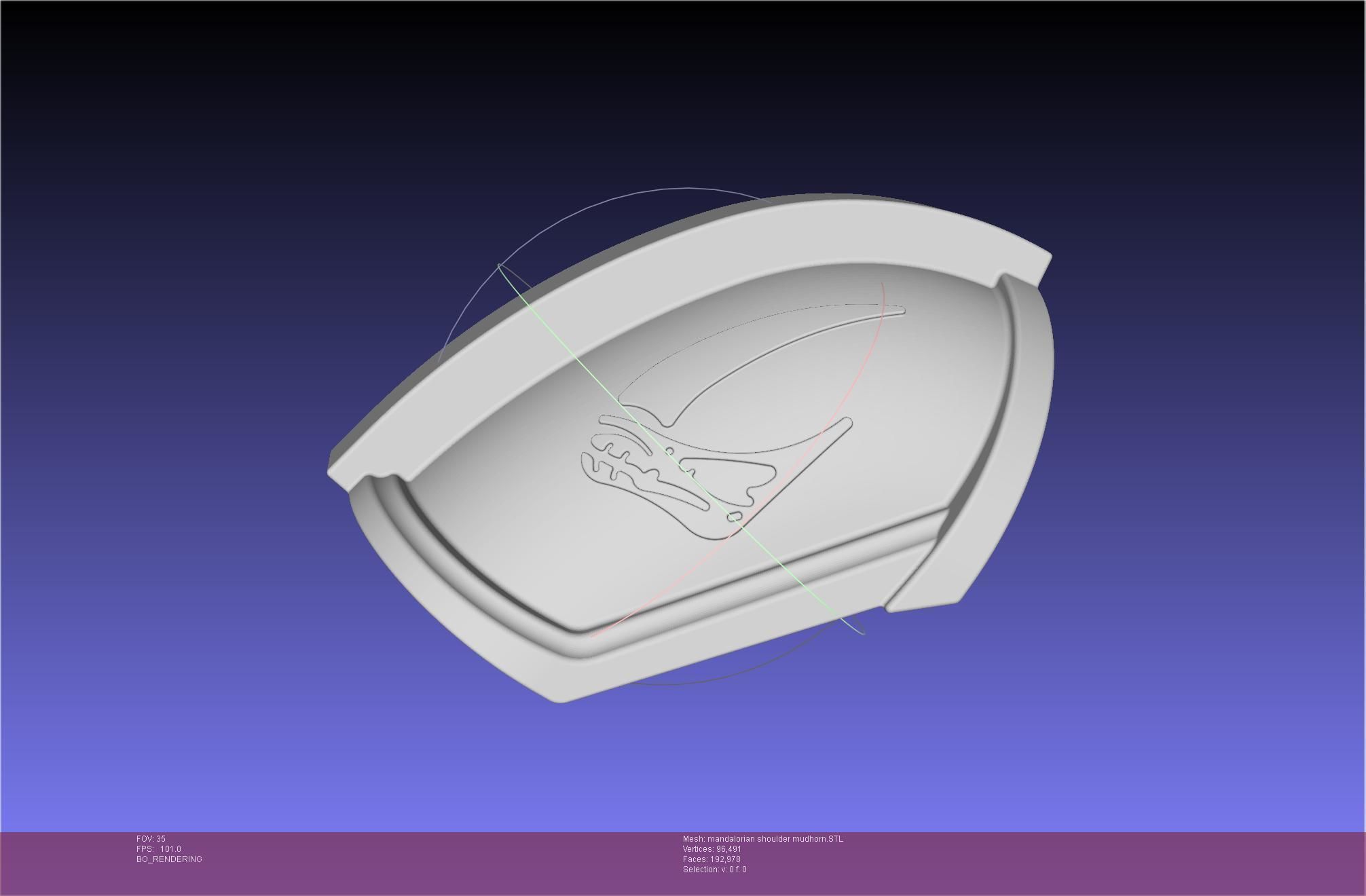 Mandalorian Beskar Shoulder Mudhorn Signet And Final Version 3D print model_81