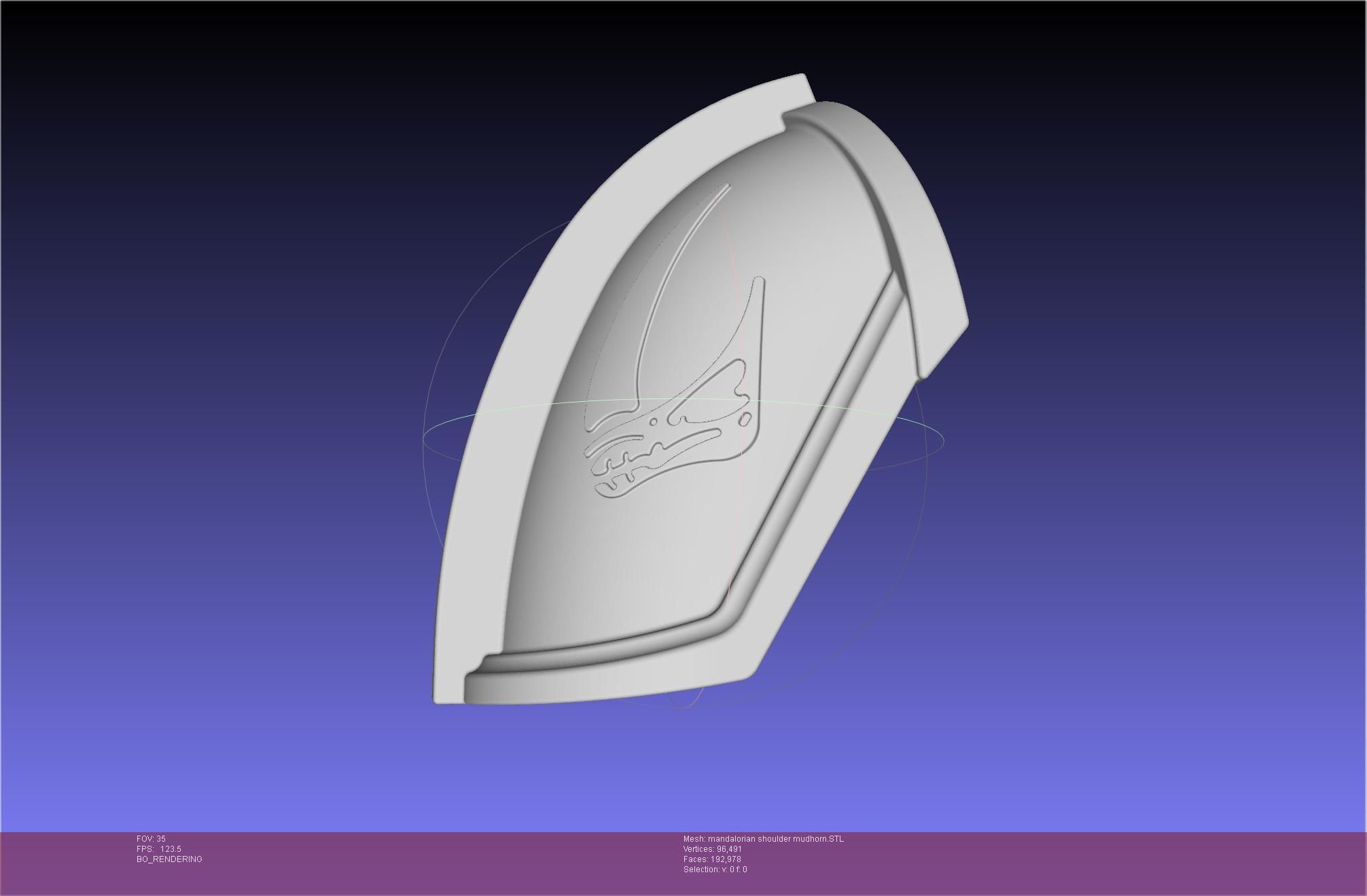 Mandalorian Beskar Shoulder Mudhorn Signet And Final Version 3D print model_100