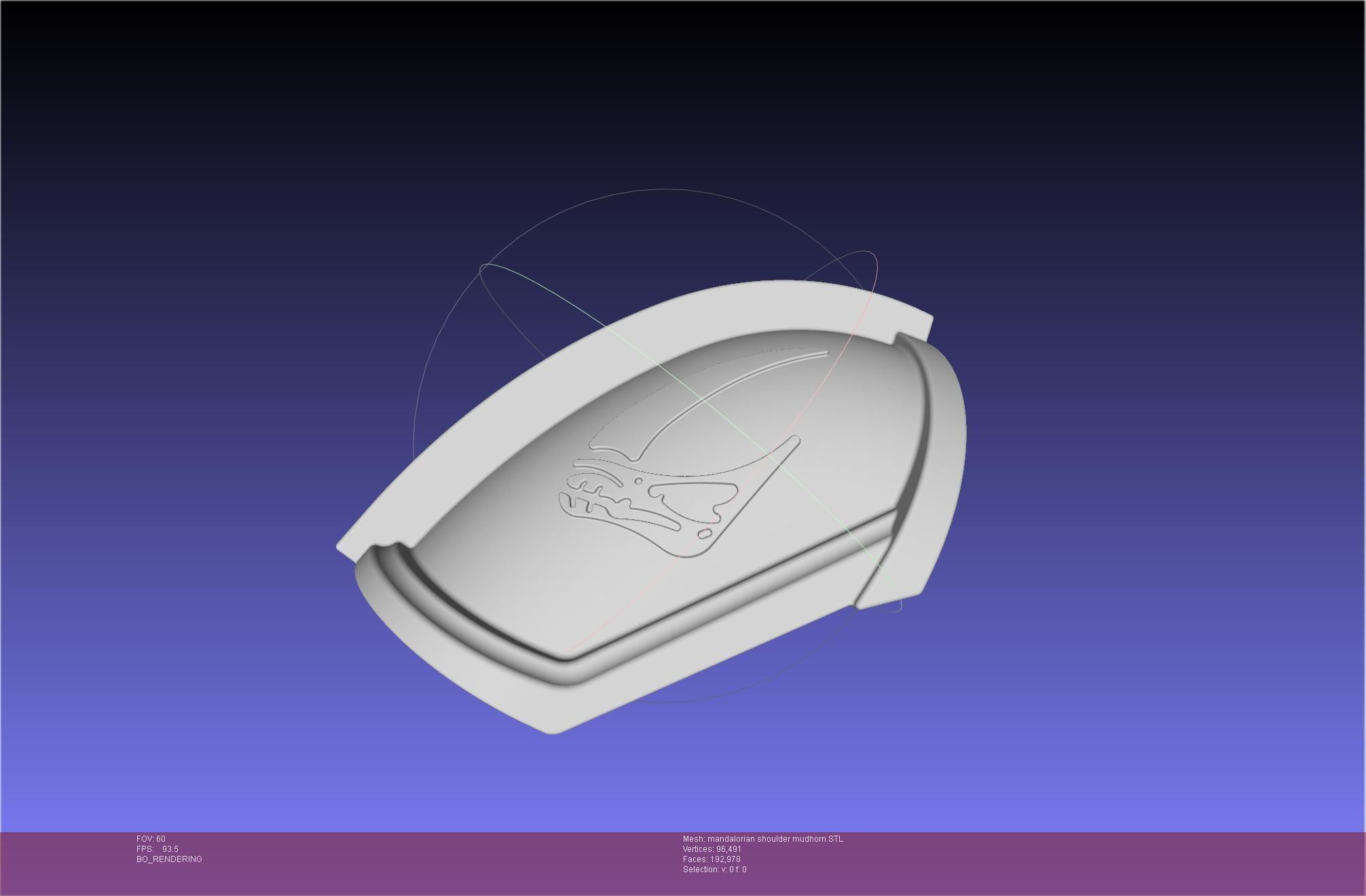 Mandalorian Beskar Shoulder Mudhorn Signet And Final Version 3D print model_143