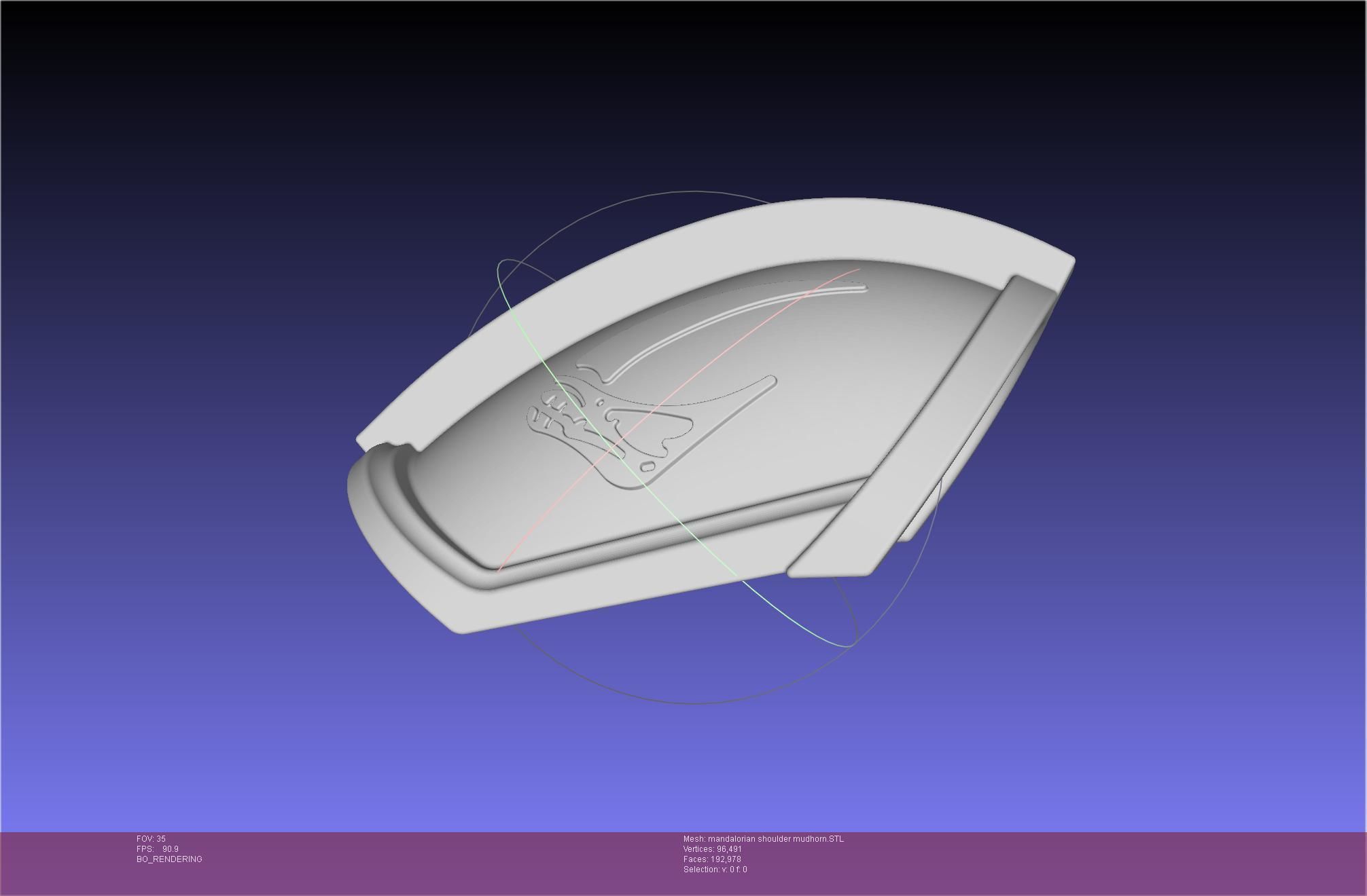 Mandalorian Beskar Shoulder Mudhorn Signet And Final Version 3D print model_83