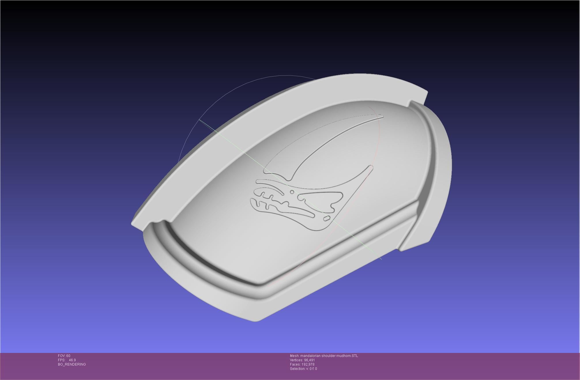 Mandalorian Beskar Shoulder Mudhorn Signet And Final Version 3D print model_3