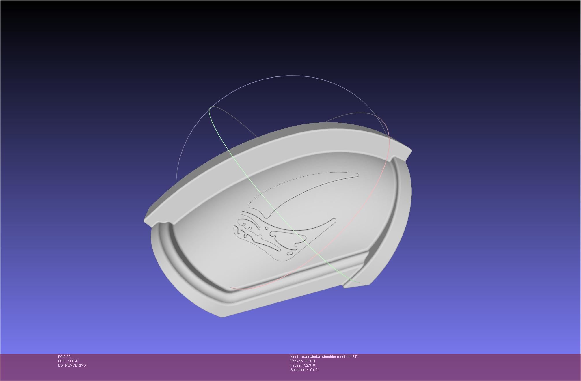 Mandalorian Beskar Shoulder Mudhorn Signet And Final Version 3D print model_136