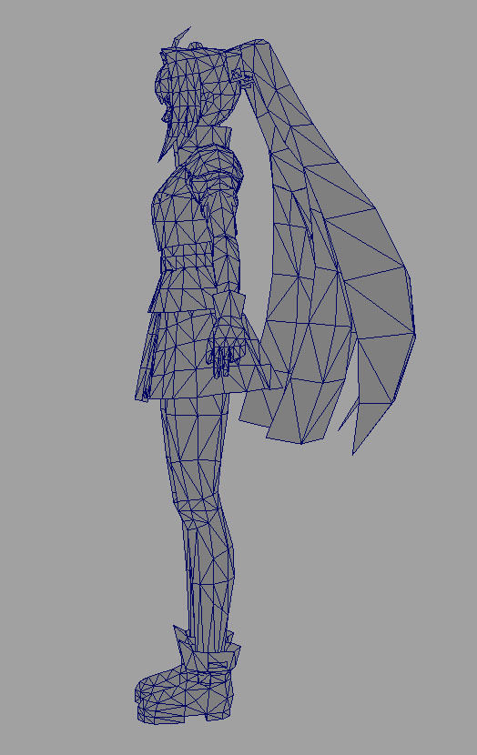 Female warrior Low-poly 3D model_5