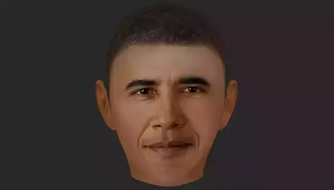 3D Obama Face with Lowpoly