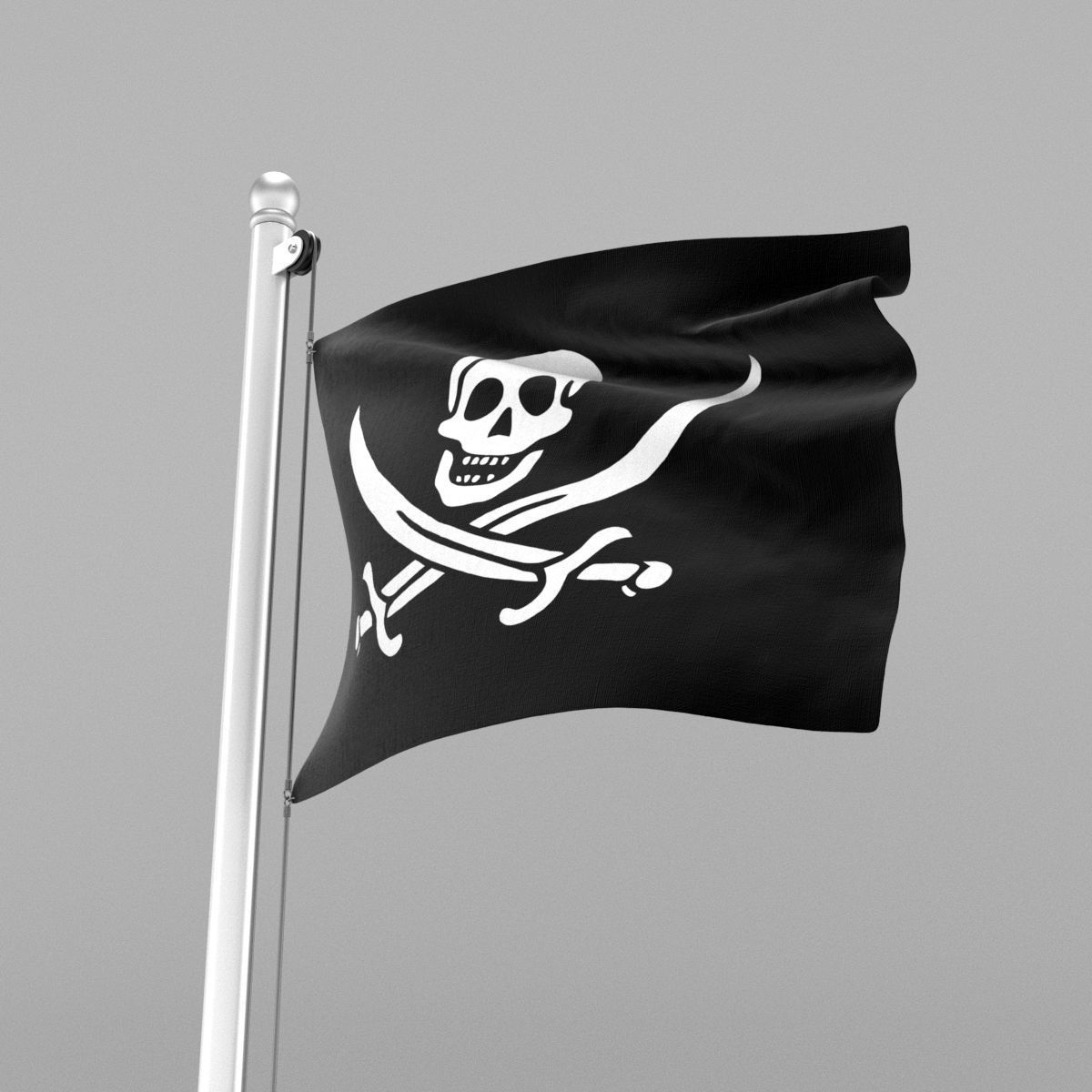 Pirate Flag 3D model_1