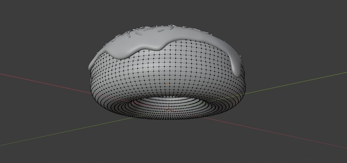 Donut with Blue Icing and Sprinkles HQ Detail Free low-poly 3D model_7