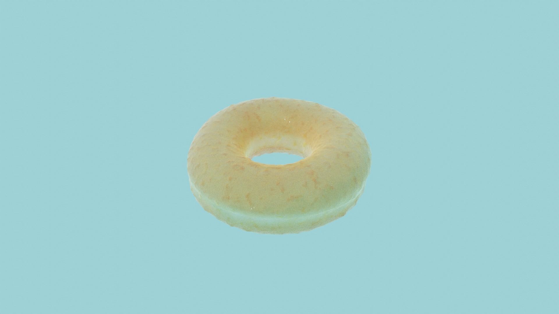 Donut with Blue Icing and Sprinkles HQ Detail Free low-poly 3D model_2