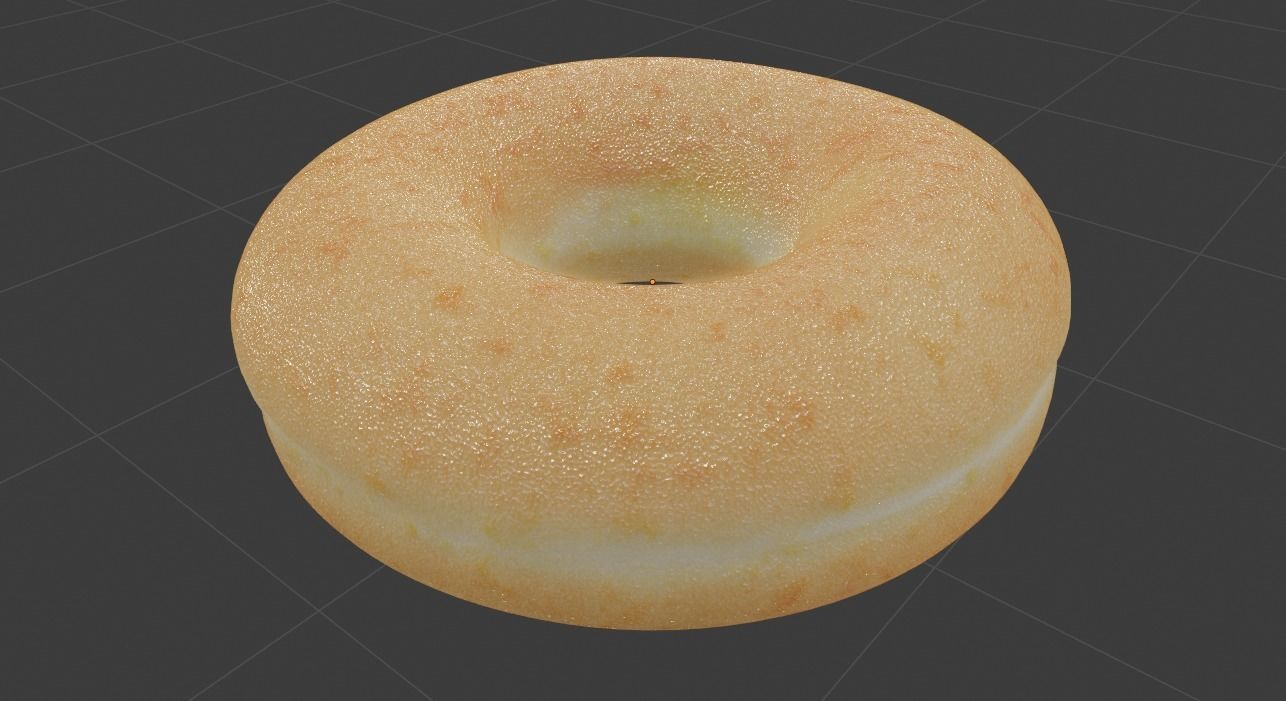 Donut with Blue Icing and Sprinkles HQ Detail Free low-poly 3D model_4