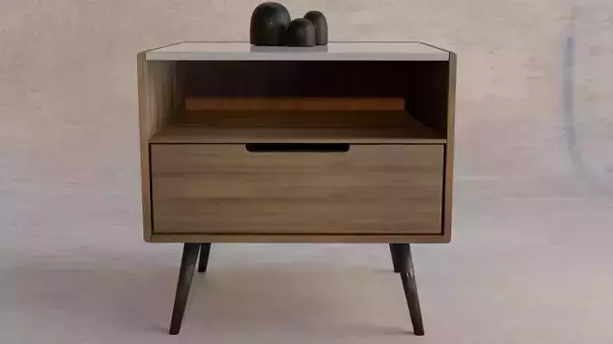 wooden nightstand