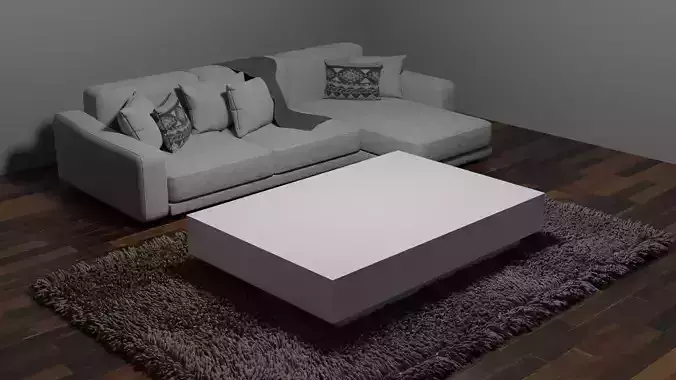 Table living room with sofa and coffee