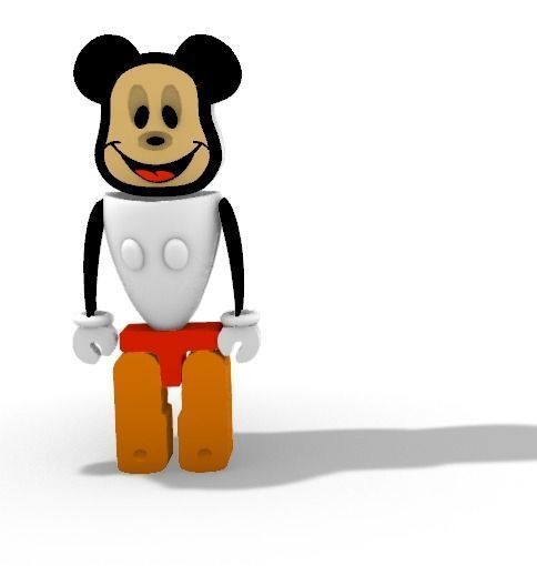 Robotic Mickey Mouse Free 3D model_1