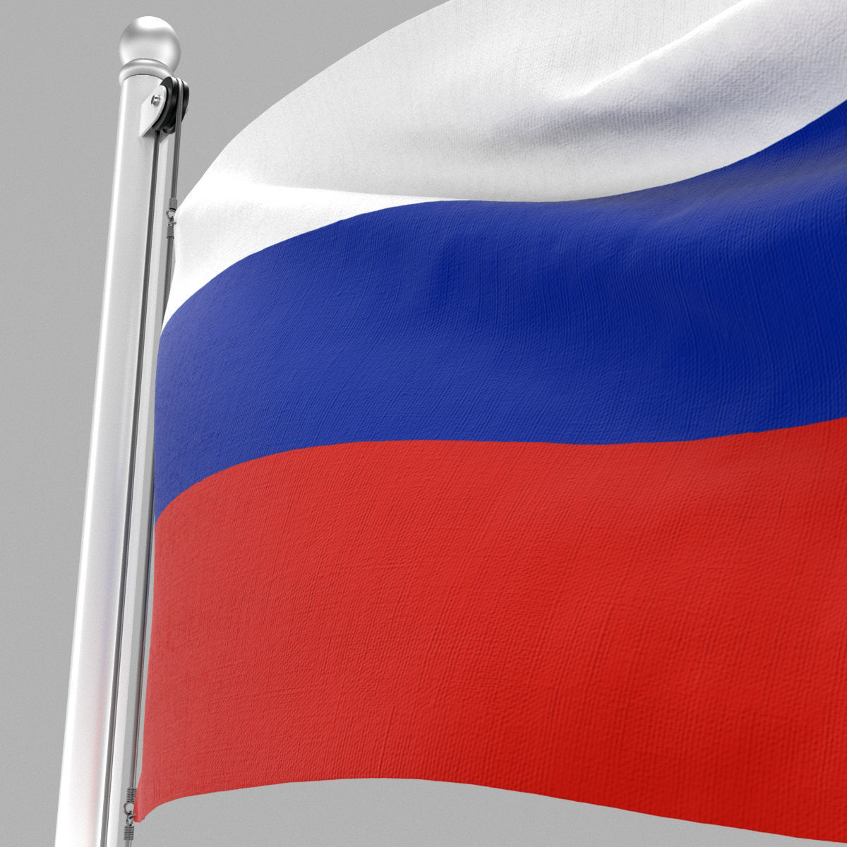 Flag of Russia 3D model_9