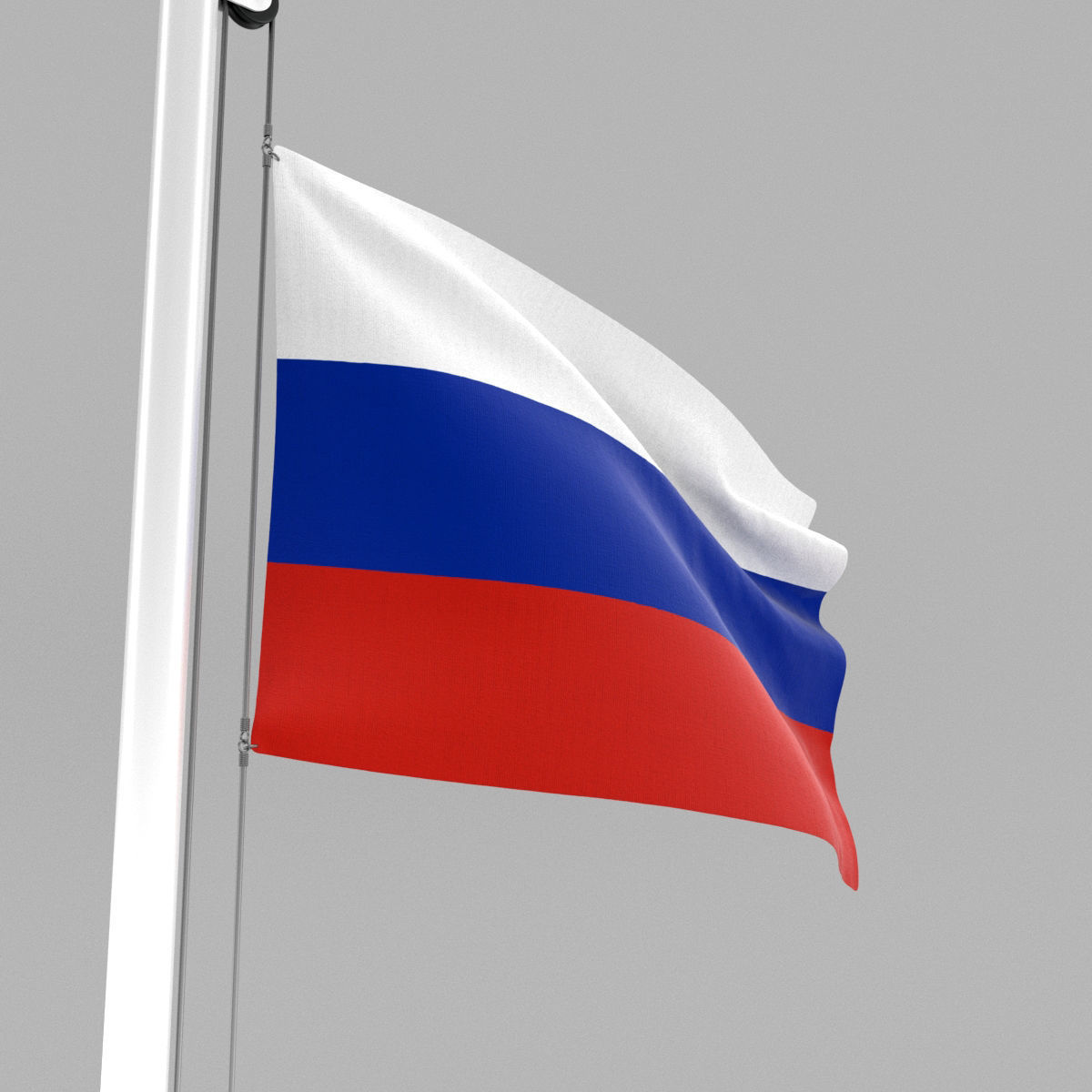 Flag of Russia 3D model_5