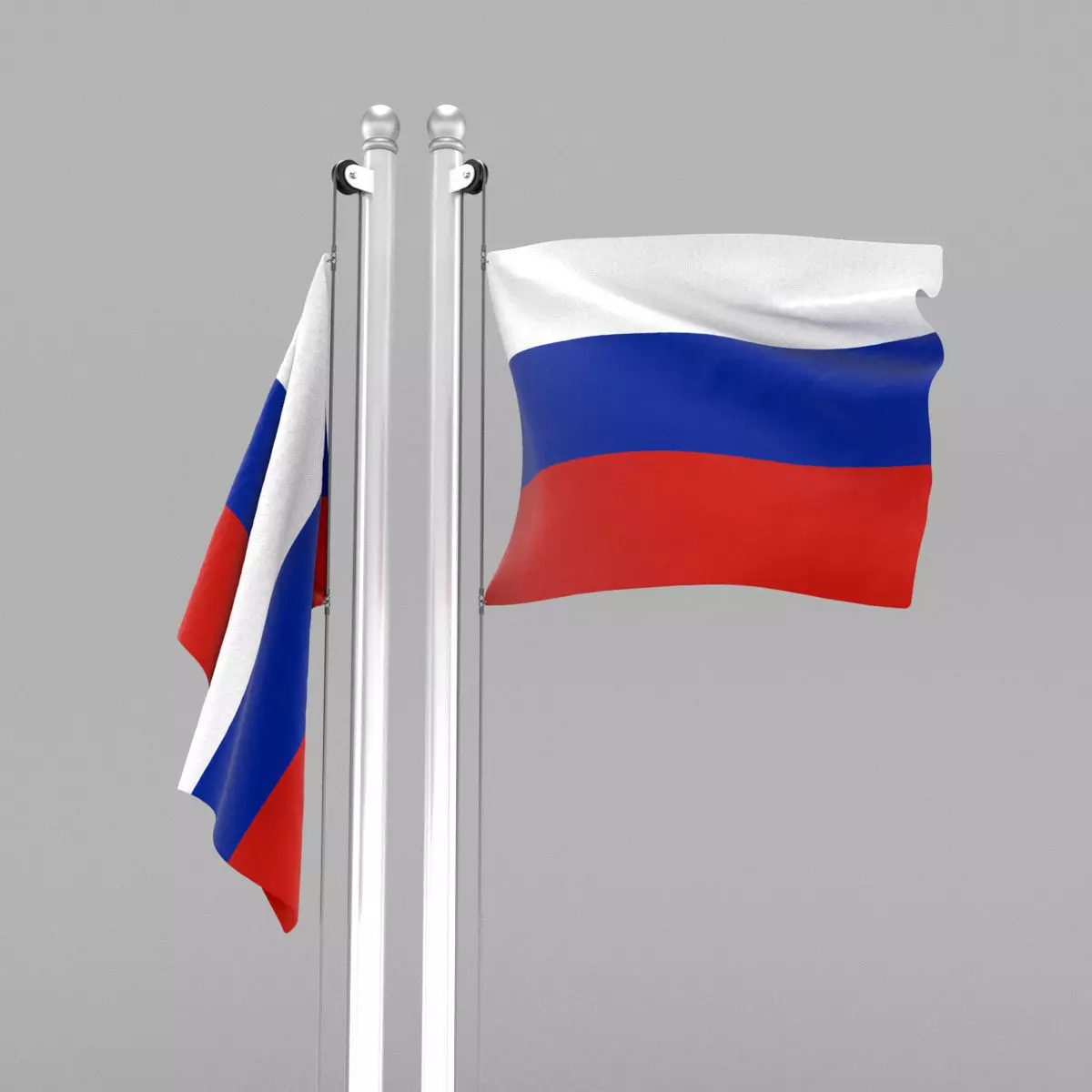 Flag of Russia 3D model_0