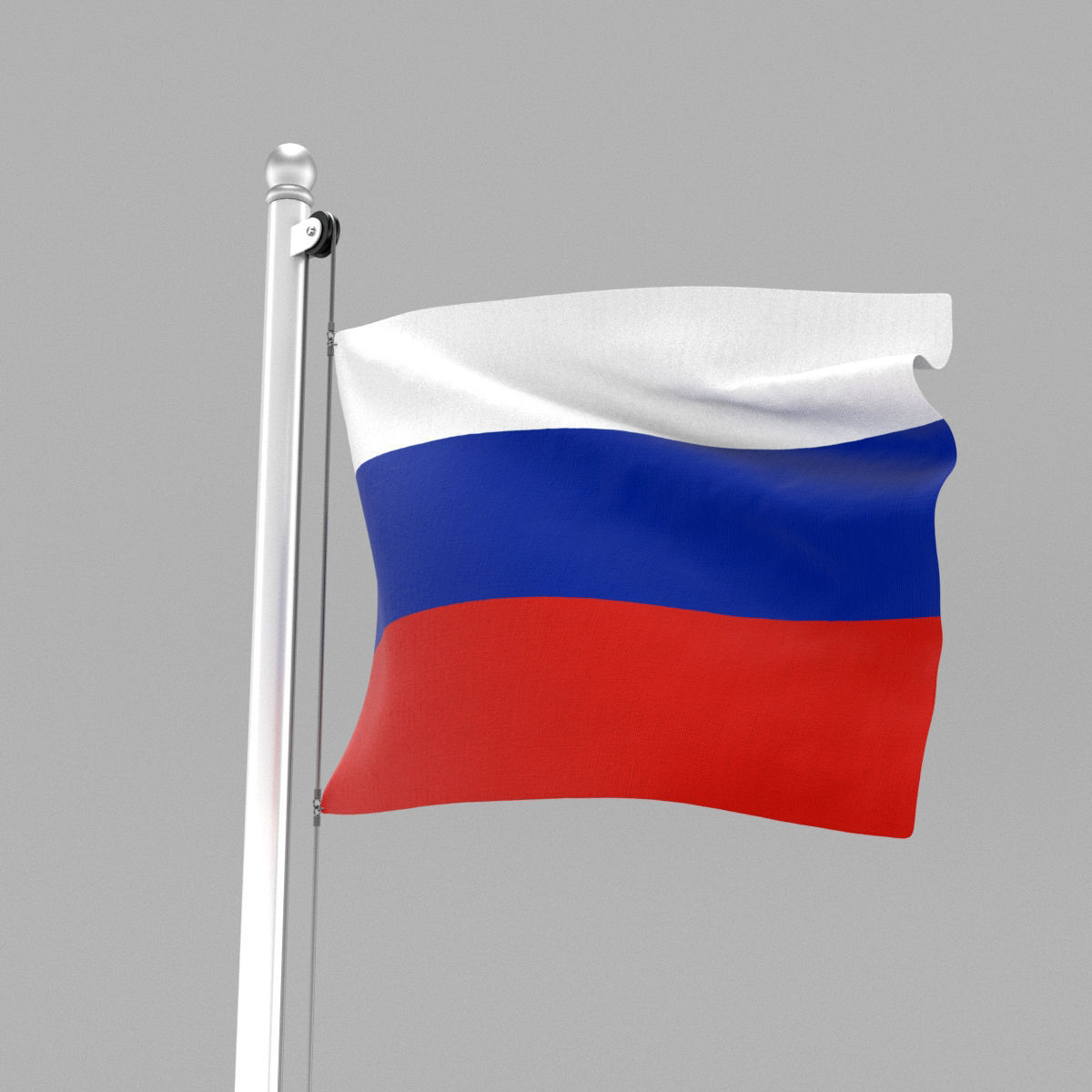 Flag of Russia 3D model_1