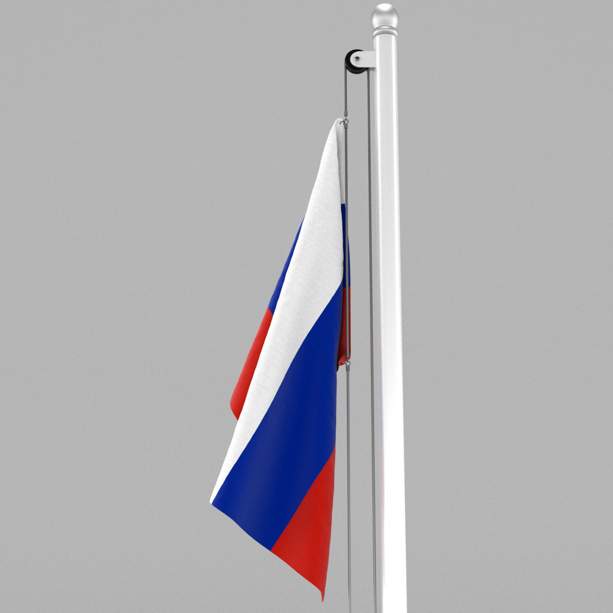 Flag of Russia 3D model_15