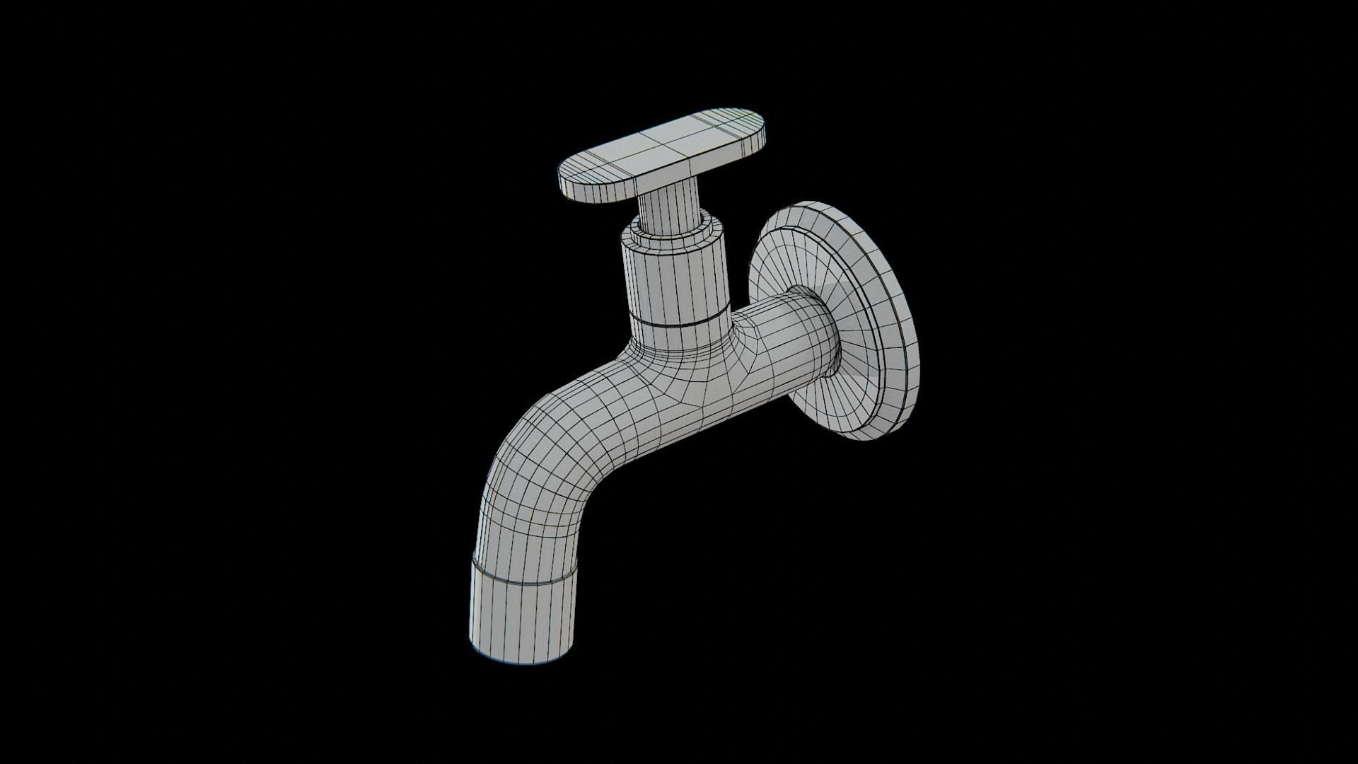 Compression Tap Low-poly 3D model_6