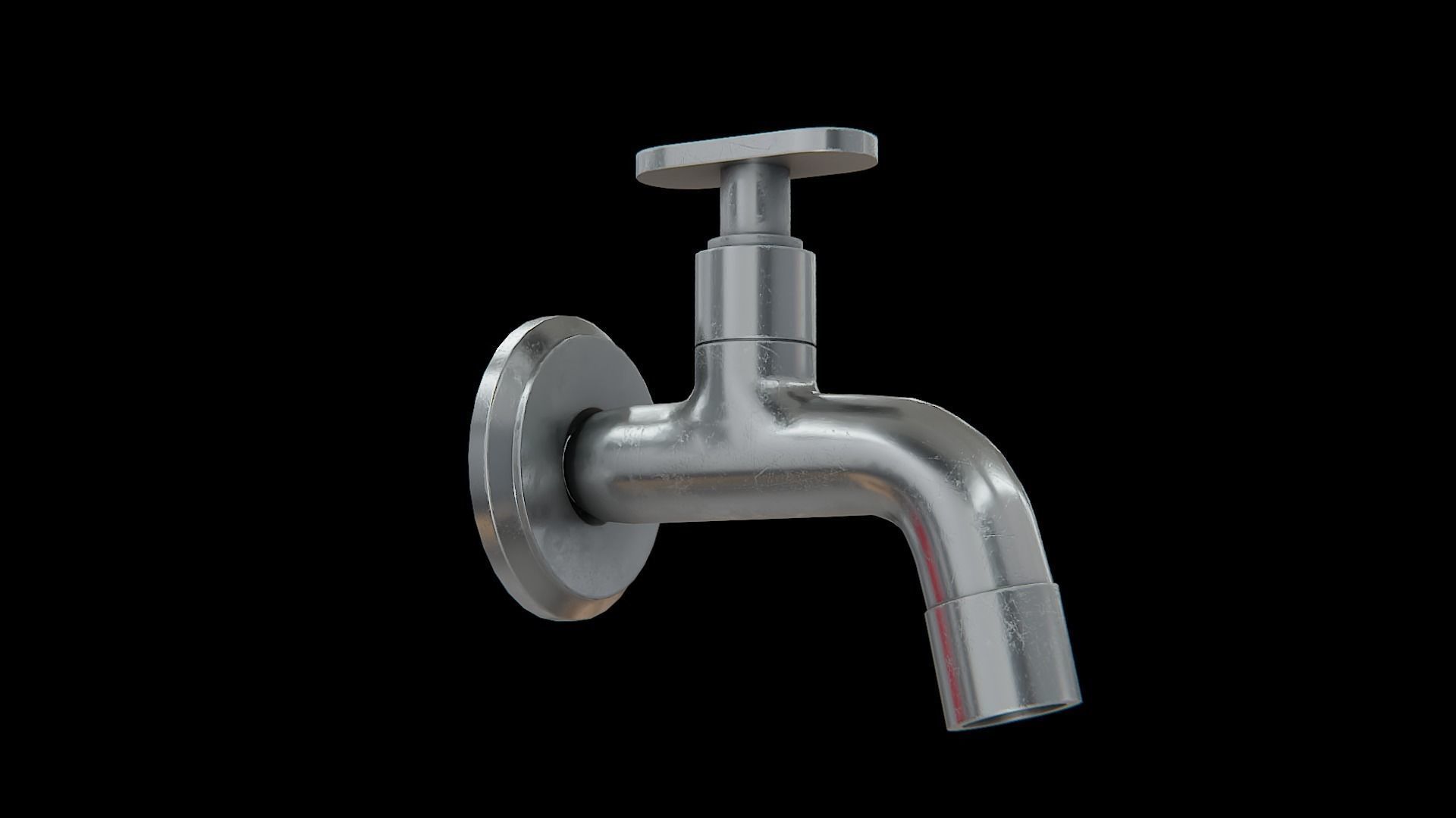 Compression Tap Low-poly 3D model_2
