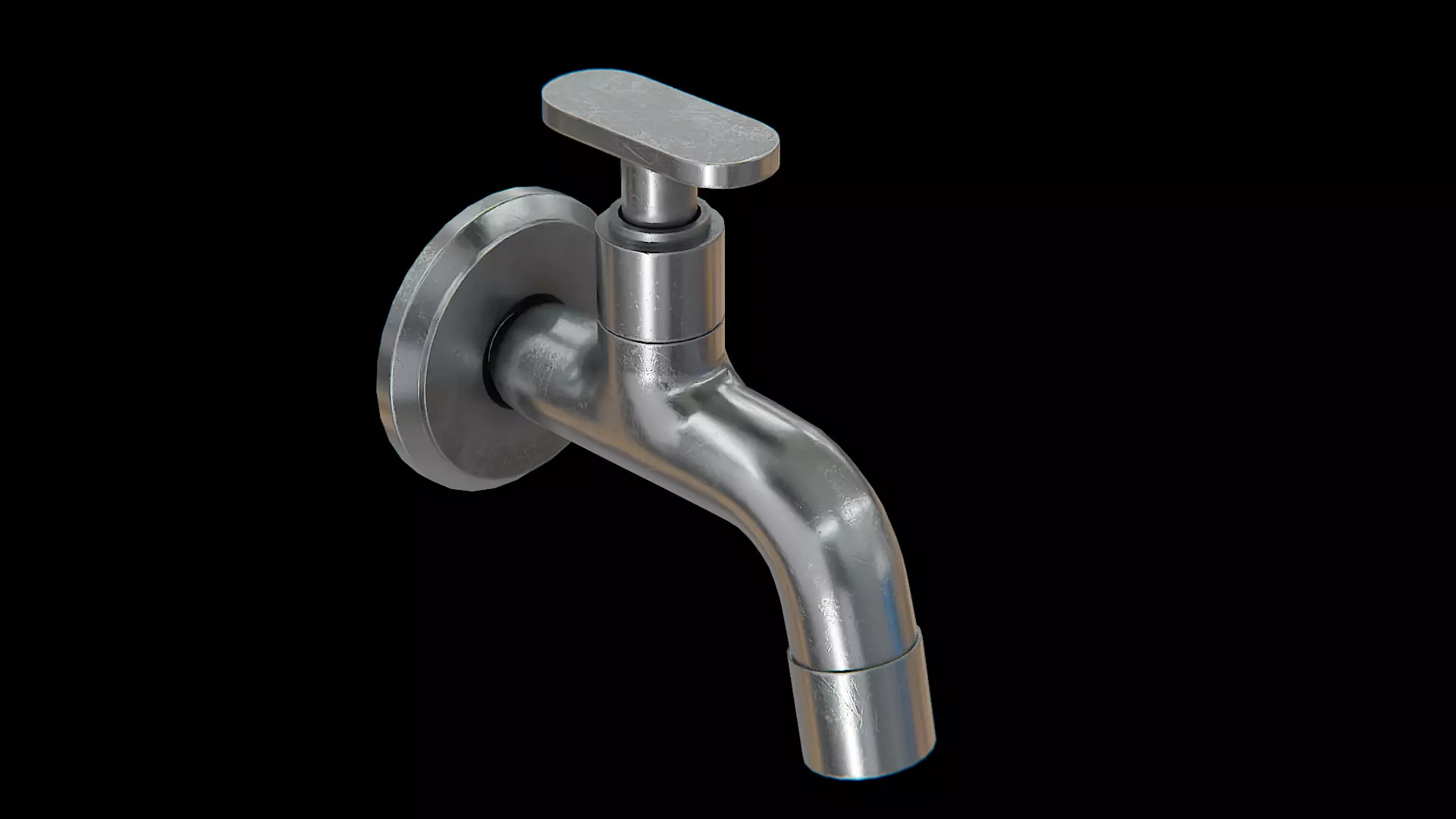 Compression Tap Low-poly 3D model_0