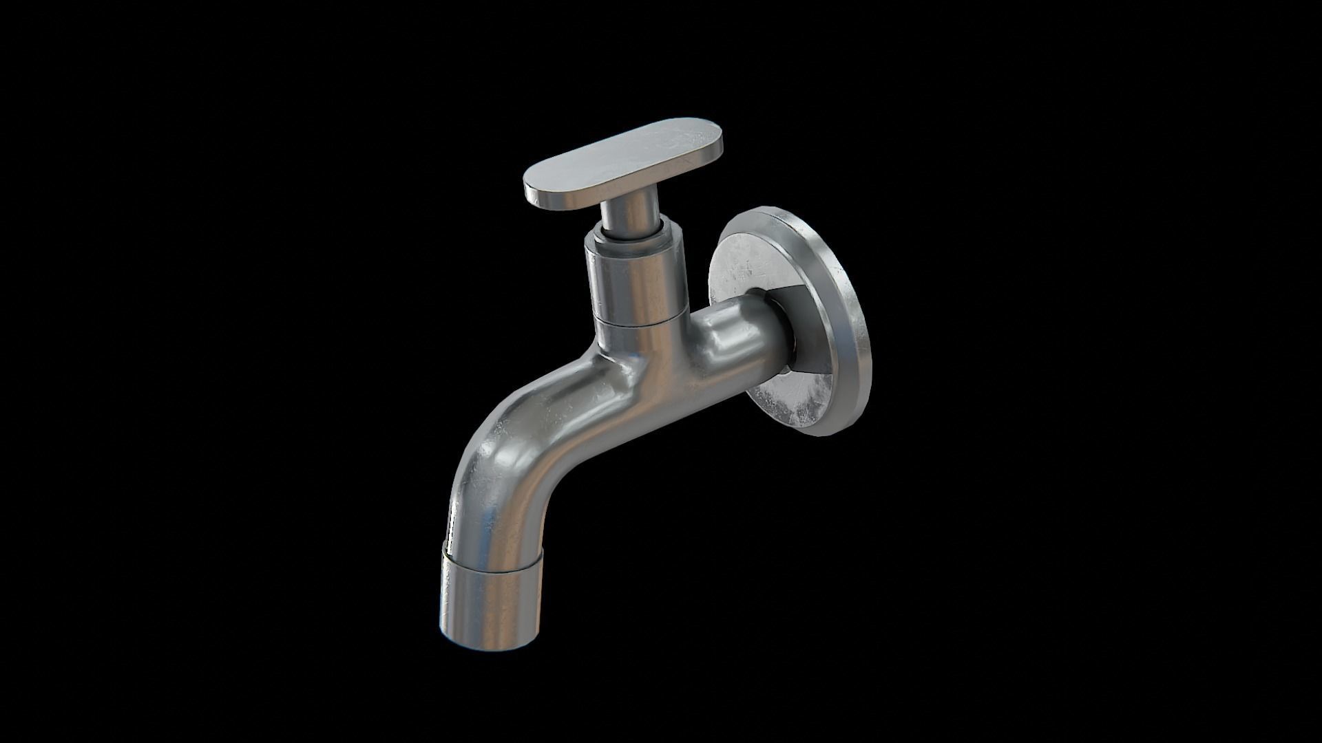 Compression Tap Low-poly 3D model_4