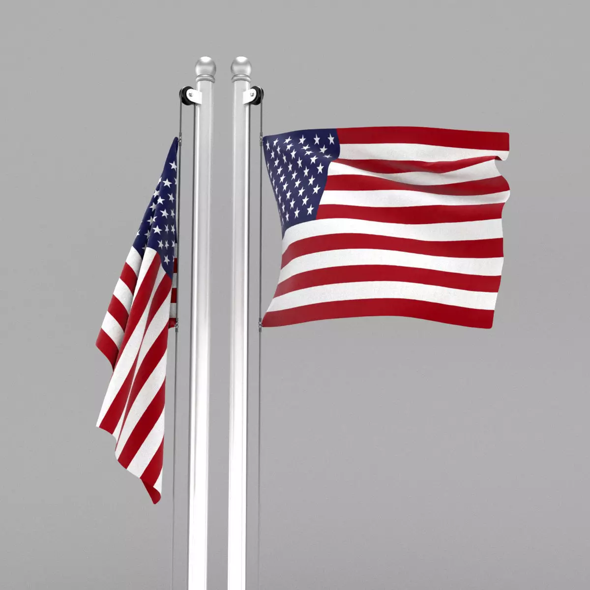 Flag of United States of America 3D model_0