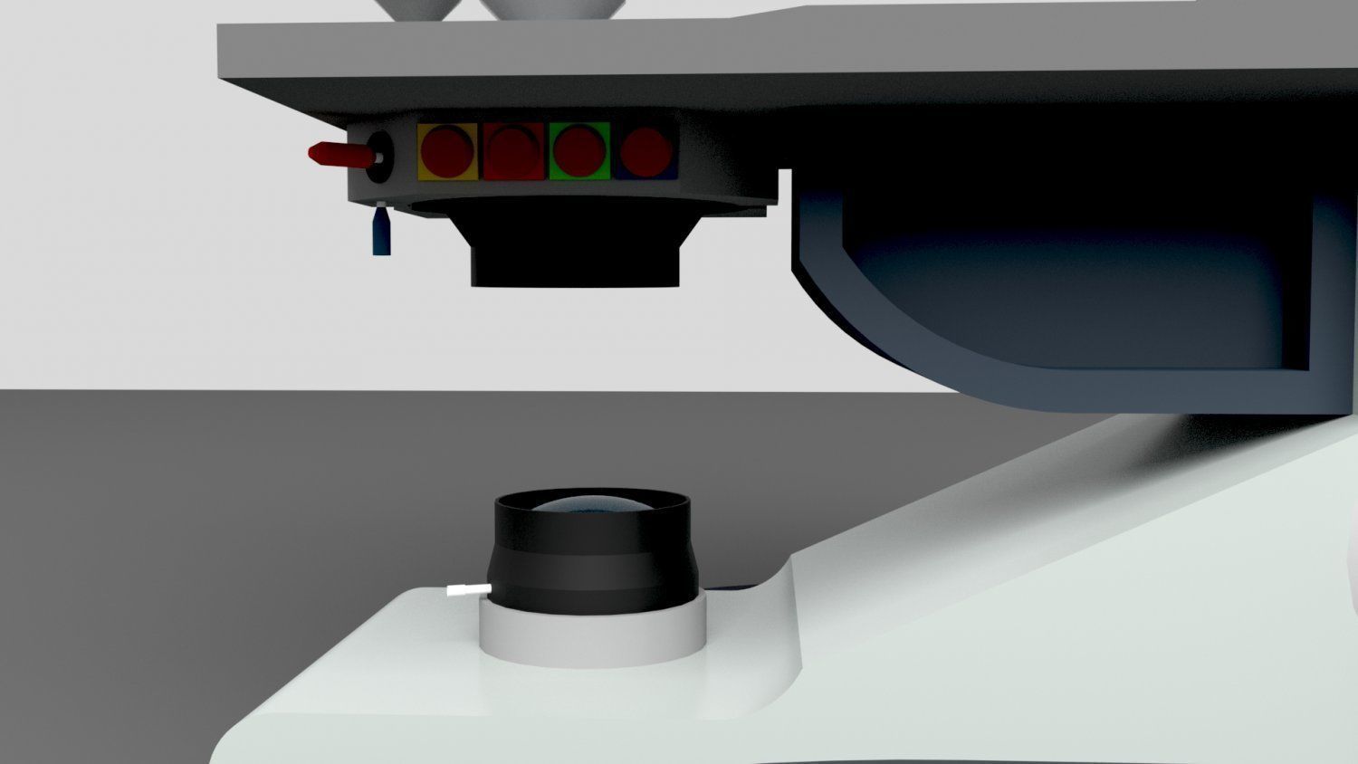 Compound Microscope Low-poly 3D model_9