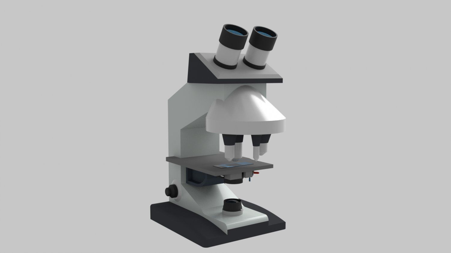 Compound Microscope Low-poly 3D model_3