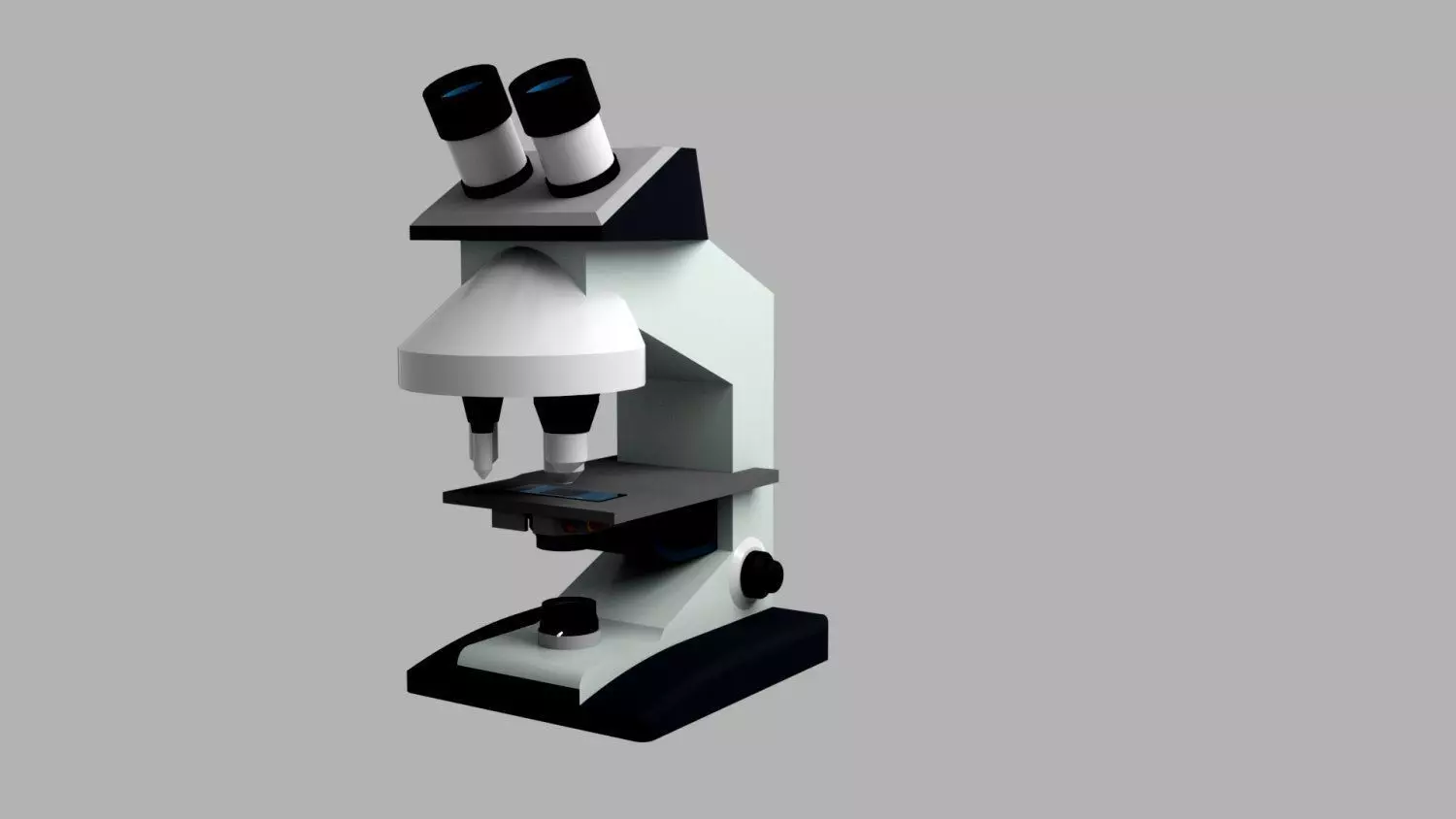 Compound Microscope Low-poly 3D model_0