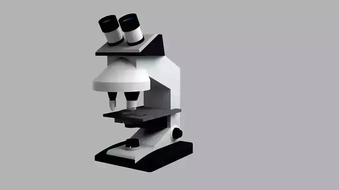Compound Microscope Low-poly 3D model
