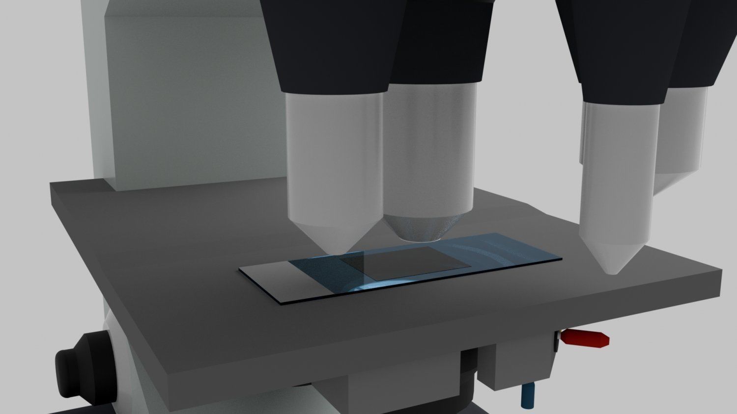 Compound Microscope Low-poly 3D model_4