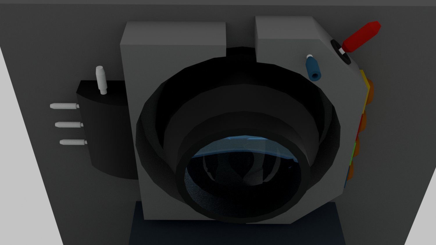 Compound Microscope Low-poly 3D model_2