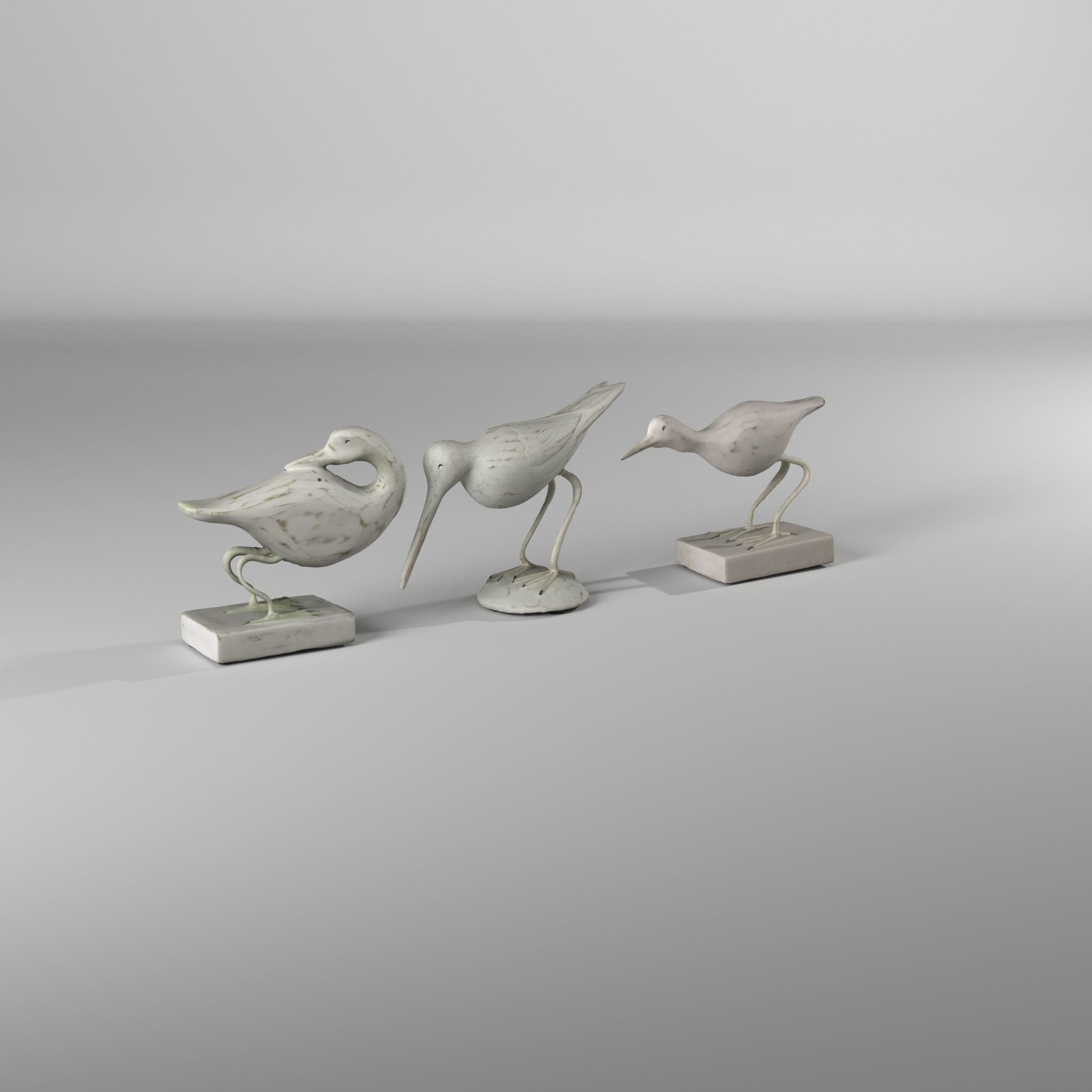 Asbury Seabird Flock Decor 3 Piece Fingurine Set 3D model_3