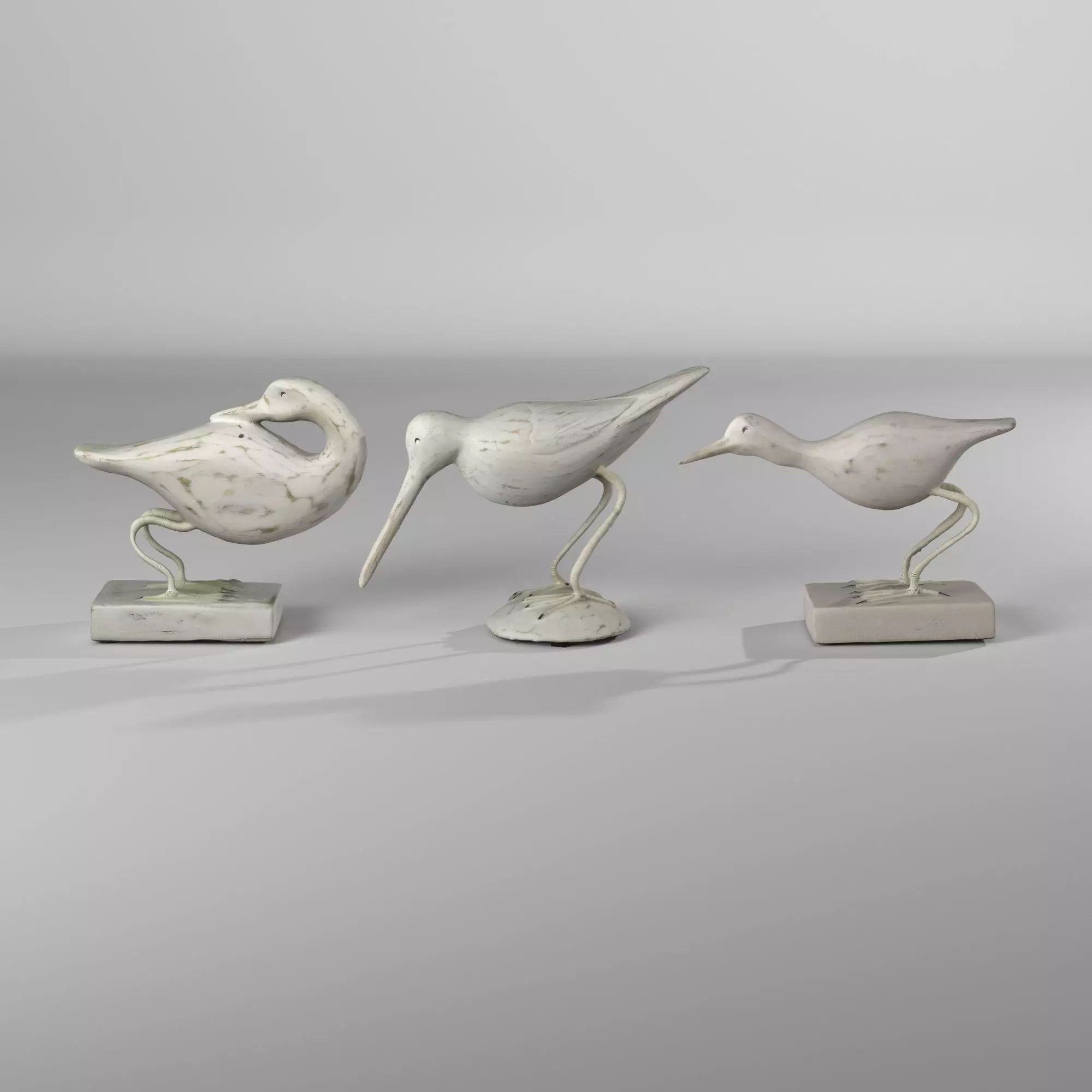 Asbury Seabird Flock Decor 3 Piece Fingurine Set 3D model_0