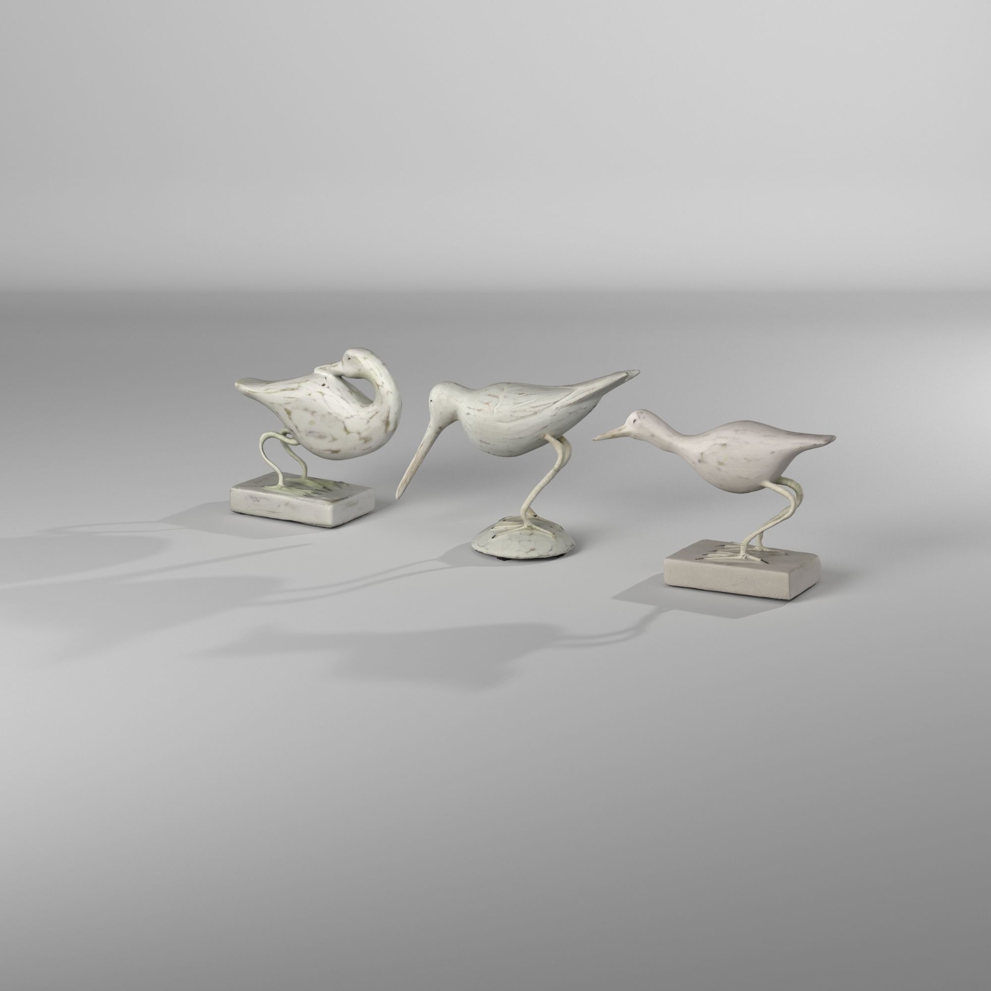 Asbury Seabird Flock Decor 3 Piece Fingurine Set 3D model_2