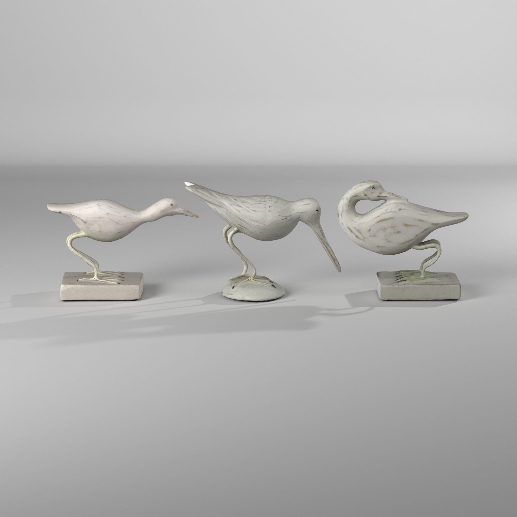 Asbury Seabird Flock Decor 3 Piece Fingurine Set 3D model_1