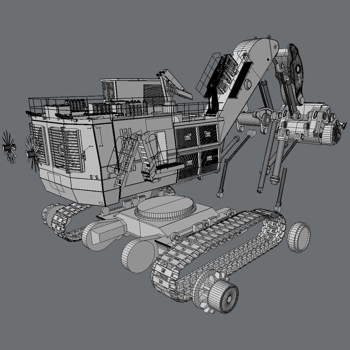 Mining Excavator Cat 6090 FS 3D model_7
