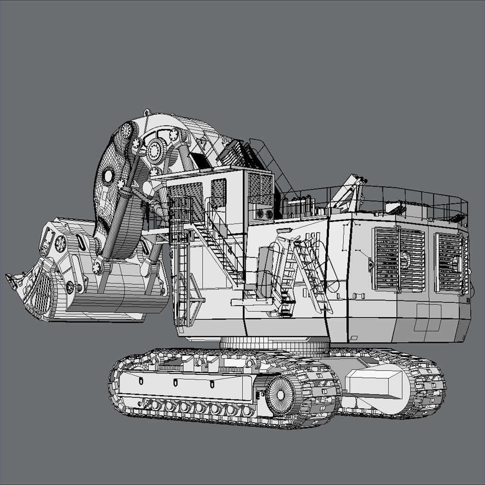 Mining Excavator Cat 6090 FS 3D model_6