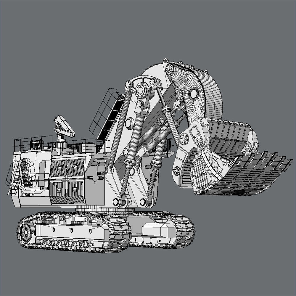 Mining Excavator Cat 6090 FS 3D model_5