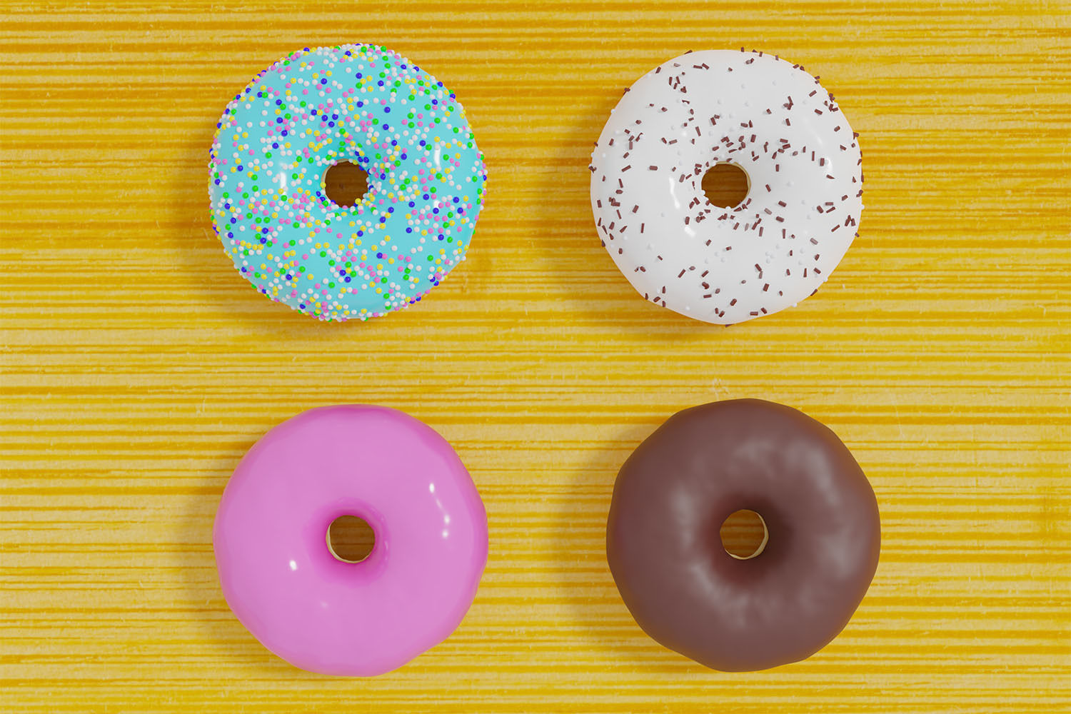 Donut Doughnut 3D model_4