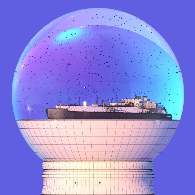 Snow globe with the Ship  3D model_9