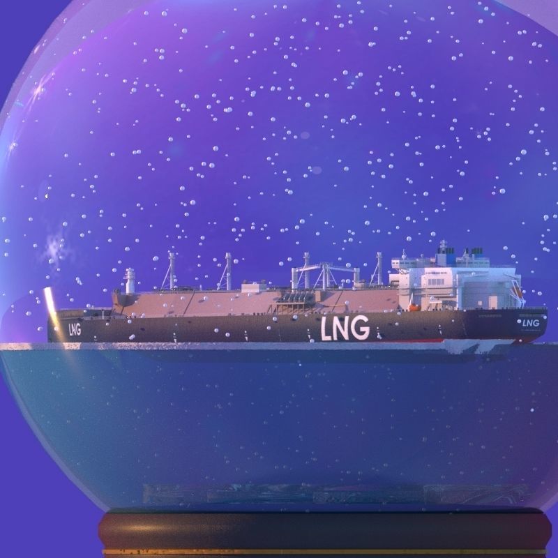 Snow globe with the Ship  3D model_3