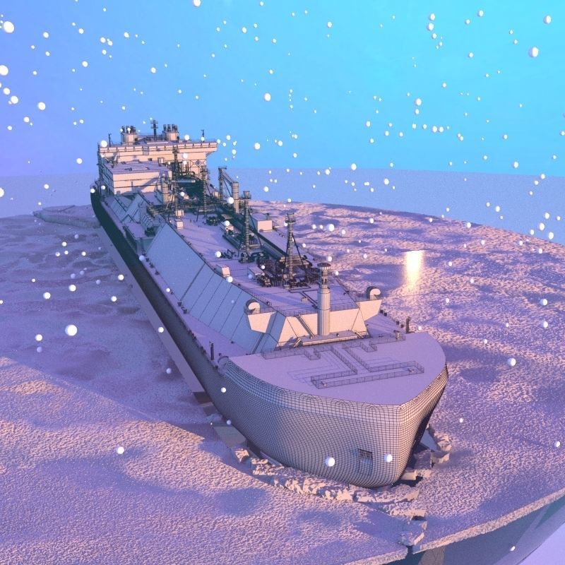 Snow globe with the Ship  3D model_5